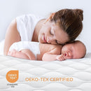 Yoofoss Waterproof Crib Mattress Protector, Quilted Infant Mattress Pad Cover Soft and Breathable, Machine Washable Toddler Mattress Protector for Standard Baby Crib Size 52''x28'' by TinyTreasures Baby Boutique