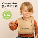 KeaBabies 2-Pack Silicone Baby Bibs for Eating - Sturdy Food-Grade Silicone Bibs for Babies Girl, Boy, Large Food Catcher, Clean & Put On Easily, Waterproof Toddler Feeding Essentials (Terracotta) by TinyTreasures Baby Boutique