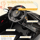 Costzon Ride on Car, Lamborghini Licensed 12V Battery Powered 4WD Sports Car with Remote Control, 3 Speeds, Hydraulic Doors, LED Lights, Towing Wheel, Horn, Music, Electric Vehicle for Kids Aged 3-8 by TinyTreasures Baby Boutique