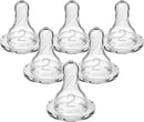 Dr. Brown’s Natural Flow Level 2 Narrow Baby Bottle Silicone Nipple, Medium Flow, 3m+, 100% Silicone Bottle Nipple, 6 Count by TinyTreasures Baby Boutique