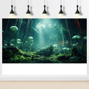 Aquarium Background Foggy Stone Mushroom Green Moss Fish Tank Background Mysterious Green Seaweed Scenery Aquarium Backgrounds White Mushroom Reptile Tank Enclosure Backgrounds Wallpaper 60x24in by GreenHaven Gardens