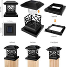 TWINSLUXES Solar Post Cap Lights Outdoor - Waterproof LED Fence Post Solar Lights for 3.5x3.5/4x4/5x5 Wood Posts in Patio, Deck or Garden Decoration 4 Pack by GreenHaven Gardens