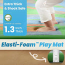 1.3" Thick Educational Baby Floor Play Mat 59x79, Basic Padded Memory Foam Kids Mat, Non-Slip Plush Playmat for Nursery Playroom Classroom (Race Track) by TinyTreasures Baby Boutique
