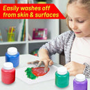 Kids Painting Set, Washable Paint for Kids 6 Colors, 7 Paintbrushes, Paint Palette, Non-Toxic Toddler Painting Set 2 oz Each, Tempera Paints for Art, Crafts, Finger Paints by TinyTreasures Baby Boutique