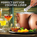 Ice Bucket with Lid, Scoop, Tongs and Strainer - Well Made Insulated Stainless Steel Keep Ice Frozen Longer - Ideal for Cocktail Bar, Parties, Chilling Wine, Champagne - 3 Liter (Copper) by CozyNest Decor