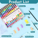 Tavolozza Fine Arts Watercolor Paint Set, 128 Colors Paint with Water Brush Pens and Drawing Pencil - Ideal for Painting, Drawing, and Art Supplies for Kids and Adults - Perfect Starter Kit by TinyTreasures Baby Boutique