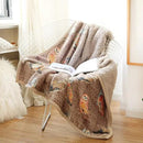 UKELER Flannel Sherpa Throw 80'' x 60''- Cute Colorful Owl Design Soft Plush Flannel Blanket Throws for Bed/Couch/Sofa/Office/Camping by CozyNest Decor