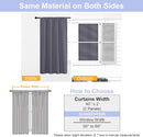 Simplebrand Ava Grey Blackout Curtains for Bedroom 72 Inch Length 2 Panels Set, Privacy Thermal Insulated Rod Pocket Door Window Curtains for Patio French Door Front Door, W40 x L72 Inch, Grey by TinyTreasures Baby Boutique