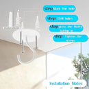 Ceiling Hooks for Hanging Plants - Metal Heavy Duty Wall Mounted Hangers for Hanging Bird Feeders, Planters, Wind Chimes, Include Professional Drywall Anchors (3-Pack (White) by GreenHaven Gardens