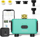 Smart Hose Watering Timer with Wi-Fi Hub, Automate Water & Sprinkler Schedules for Lawn, Garden, & Yard Care, Compatible with Alexa Green-Brass Inlet & Plastics Outlet (2-Outlet) by GreenHaven Gardens