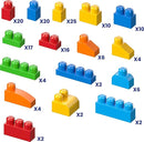 MEGA BLOKS First Builders Toddler Blocks Toys Set, Deluxe Building Bag with 150 Pieces and Storage, Blue, Ages 1+ Years by TinyTreasures Baby Boutique