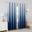HOMEIDEAS Navy Blue Ombre Blackout Curtains 52 X 84 Inch Length Gradient Room Darkening Thermal Insulated Energy Saving Grommet 2 Panels Window Drapes for Living Room, Bedroom by TinyTreasures Baby Boutique