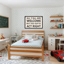 Welcome Sign Funny Welcome Banner, Trendy Retro Wall Hanging, Wall Decor, Banner Flag, Wall Flag Classroom Playroom Home Entryway Living Room Office Decor, Banner for Room, Black and White by TinyTreasures Baby Boutique