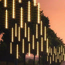 Dazzle Bright Christmas Lights Outdoor, 288LED Meteor Shower Rain Lights 12 Inch 8 Tubes, Waterproof Plug in Falling Icicle Lights Christmas Decorations for Xmas Tree Yard House Decor (Warm White) by GreenHaven Gardens