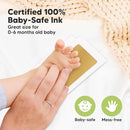 4-Pack Inkless Baby Hand and Footprint Kit - Mess Free Ink Pad for Newborn Keepsake, Dog Nose & Paw Print Kit, Clean Touch Ink Pad for Baby Hand & Footprints, Ideal New Mom Gifts (Gold/Silver) by TinyTreasures Baby Boutique