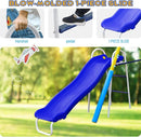 5-in-1 Swing Sets for Backyard for Kids 3-8, Tree Swings for Kids Outdoor with Slide, Basketball Hoop, Two Swing Seats and Gymnastics Rings by TinyTreasures Baby Boutique