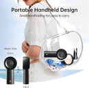 JISULIFE Portable Handheld Turbo Fan [18H Max Cooling Time], 6000mAh USB Rechargeable Personal Battery Operated Lash Small Pocket Fan with 5 Speeds for Travel/Outdoor/Vacation/Concerts- Black by TinyTreasures Baby Boutique