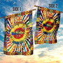 FLAGWIX Flags - Imagine All The People Living Life In Peace Hippie Sunflower Flag DDH1826F, House Flag (29.5" x 39.5") - USA House Garden Flags Premium Polyester - Decorative Outdoor Flags by GreenHaven Gardens