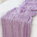 Sioloc 1 Pack Lilac Purple Lavender Cheesecloth Table Runner Fall Autumn Decor for Home 10ft Table Cloth for Tea Wedding Birthday Party Baby Bridal Shower Halloween Thanksgiving by CozyNest Decor