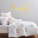 Custom Name & Heart Wall Decal- Baby Boy Girl Unisex - Nursery Decal for Home Bedroom Children - Wall Sticker (397) (38" Wide x 14" high) by TinyTreasures Baby Boutique