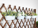 10" Hanging Flower Pots, Pack of 2 White Metal Outdoor Patio Balcony Planter, Railing Planters Fence Pot with Detachable Hook & Drainage Hole for Small Plants (White, 2Pcs) by CozyNest Decor