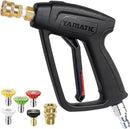 YAMATIC Short Pressure Washer Gun with Stainless Steel Swivel 3/8" Quick Connector, Power Washer Handle with Easy Pull Trigger Replacement for Ryobi, Simpson, Craftsman, DeWalt, 4000 PSI by GreenHaven Gardens