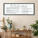 LuZhiQiang The Ten Bible Verse Wall Decor 40"×15" God Jesus Prayer for Christian Saying Catholic Scripture Sign Large Wood Framed Wall Hanging Art (Black) by CozyNest Decor