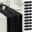 Sioloc Black Cheesecloth Table Runner Fall Autumn Decor for Home 10ft Table Cloth for Wedding Birthday Party Halloween Thanksgiving Decorations by CozyNest Decor