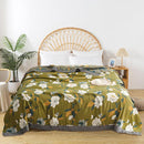 Boho Throw Blanket for Bed - 100% Pure Cotton Ultra Soft Rustic Quilt - Farmhouse Decor Bed Blankets, All Season Rustic Throw for Sofa Couch Chair(80''x 90'', Flower Branch) by CozyNest Decor