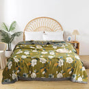 Boho Throw Blanket for Bed - 100% Pure Cotton Ultra Soft Rustic Quilt - Farmhouse Decor Bed Blankets, All Season Rustic Throw for Sofa Couch Chair(91''x 98'', Flower Branch) by CozyNest Decor