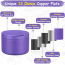 12oz Insulated Vacuum Food Jar with Buckle Lid Wide Mouth Soup Thermo for Hot Food Kids Leakproof Stainless Steel Lunch Container (Purple, 12OZ) by TinyTreasures Baby Boutique