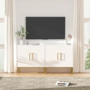 LYNSOM TV Stand for 55 Inch TV, Wood Entertainment Center with Storage Cabinet, TV Cabinet Black, Long Console Table for Living Room, Bedroom by CozyNest Decor
