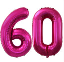 GOER Number 60 Balloons for 60th Birthday Party Decorations,42 Inch Jumbo Foil Helium Balloons for 60th Anniversary (Bright Peach) by TinyTreasures Baby Boutique