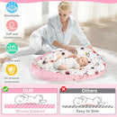 Baby Lounger - Baby Lounger for Newborn 0-24 Months, Breathable and Soft Cotton Cover Baby Nest, Portable Cozy Tummy Time Lounger for Home and Travel, Ideal Baby Essentials & Shower Gifts by TinyTreasures Baby Boutique
