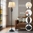 Luvkczc Vintage Floor Lamp with Cutout Design & Glowing Light - Resin Elegant Standing Lamp for Living Room, Bedroom, Office (Includes Bulb) by CozyNest Decor