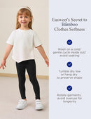 Toddler Girls Leggings 2-Pack Bamboo Viscose Little Girls Casual Stretch Pants by TinyTreasures Baby Boutique