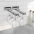 Sorbus Wine Glass Holder - 12 Inch Wall Mounted Wine Glass Rack for Under Cabinet Organization and Storage - Kitchen Shelves for Home Bar Holds Up to 4 Stemware Wine Glasses Each, 16 Total (4 Pack) by CozyNest Decor