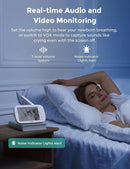 NovaView Video Baby Monitor with 2 Cameras - 5” 1080P HD Screen, Ultra-Low Radiation, 5000mAh Battery, Night Vision, Real-Time/VOX, 2X/4X Zoom, Pan & Tilt, 1000ft Range, 2-Way Audio, No WiFi by TinyTreasures Baby Boutique