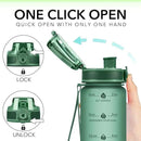 32oz Motivational Water Bottles with Time Marker & Fruit Strainer, Transparent Gradient Color Water Bottle with Times to Drink, Leakproof & BPA Free, Reusable Bottle with Strap (No Straw) by CozyNest Decor