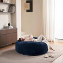 4FT Large Bean Bag Chairs,Big Adult Size Memory Foam Beanbags with Filler Included,Machine Washable Corduroy Cover,Ultra Soft Plush Gaming Bing Bag Puff Chair for Dorm, Living Room & Bedroom (Blue) by CozyNest Decor