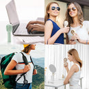 JISULIFE Portable Handheld Turbo Fan [16H Max Cooling Time], 4000mAh USB Rechargeable Personal Battery Operated Lash Small Pocket Fan with 5 Speeds for Travel/Outdoor/Vacation/Concerts - White by TinyTreasures Baby Boutique