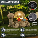 Solar Turtle Statue Garden Decor with Succulent Cracked Glass LED Lights Outdoor Decor Tortoise Figurines for Yard Lawn Balcony Patio Mom Decorations Women Birthday Housewarming Gifts by GreenHaven Gardens