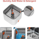 Mop and Bucket Set, Spin Mop with Self Seperates Dirty Water System, Square Mops for Floor Cleaning, 360 Rotating Foldable Standing Mop Head, Versatile Mops for Walls (Mop Bucket with 2 Pads) by CozyNest Decor