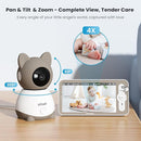 ieGeek Baby Monitor with 2K Camera and Audio - Video Monitor with 5" Screen - Night Vision, Two-Way Talk, Cry & Motion Detection, Temper& Humidity Sensor, PTZ, Remote Control via Screen and Free APP by TinyTreasures Baby Boutique