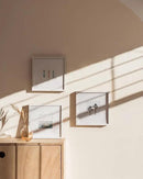 HAUS AND HUES 10x10 White Metal Picture Frames Matted to 5x5 - Features Premium Aluminum & Hanging Hardware, Shatterproof Plexiglass - Ideal for Home, Room, Office (10x10 in, White, Set of 3) by CozyNest Decor