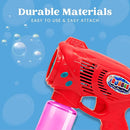 JOYIN 2 Bubble Guns with 2 Refill Solution (10 oz Total), Bubbles Maker, Blower, Machine Gun Blaster for Kids, Toddlers, Outdoors Activity, Party, Birthday Gift, Easter Toys (Blue+Red) by TinyTreasures Baby Boutique