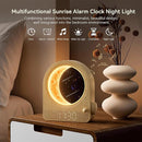 Sunrise Alarm Clocks for Bedrooms, Stepless Dimmable Moon Lamp Dual Alarm Clock Wake Up Light with 12Levels Volume for Heavy Sleepers, 10 Natural Sounds with 30/60/90min Timer Night Light by TinyTreasures Baby Boutique