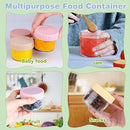 8 Pack Glass Baby Food Storage Containers, 4 oz Leakproof Baby Food Jars with Lids, Small Glass Food Containers for Infant Baby, Freezer Safe by TinyTreasures Baby Boutique