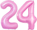 GOER Number 24 Balloons for 24th Birthday Party Decorations,42 Inch Jumbo Foil Helium 42 Balloons for 42nd Birthday Party Decoration (Light Pink) by TinyTreasures Baby Boutique