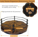Lazy Susan Turntable Organizer with Higher Metal Sides, 11" Wooden Lazy Susan Spice Rack Organization and Storage for Cabinet,Kitchen,Countertop,Table Top,Dining Table,Coffee Bar Decor by CozyNest Decor